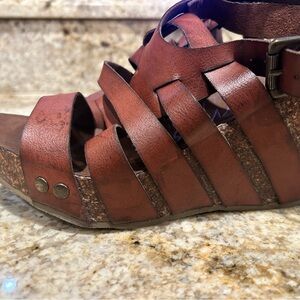 Blowfish Brown Strappy Sandals size 5.5
